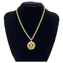 Chanel Coco Mark Motif Gold Plated Necklace