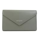 Monedero de cuero gris Balenciaga