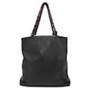 Chanel Black Caviar Leather Tote Bag