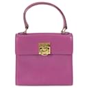 Celine Vintage Purple Leather Handbag - Céline