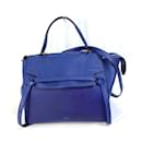 Sac à épaule en cuir bleu Celine - Céline