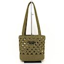 Prada Oliven-Crochet-Tote-Bag