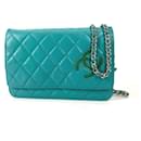 Chanel Green Leather Shoulder Bag