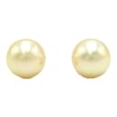 Boucles d'oreilles en perles Mikimoto en or jaune