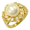 Bague en diamant et perles Mikimoto