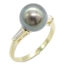 Tasaki Black Pearl Diamond Band Ring