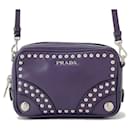 Prada Purple Leather Shoulder Bag