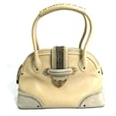 Beige Lederhandtasche Christian Dior