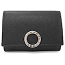 Bvlgari Black Leather Card Wallet - Bulgari