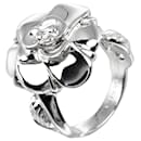 Chanel Camellia Band Ring in White Gold