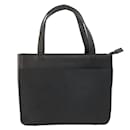 Burberry schwarze Nylon- und Leder-Tote-Tasche