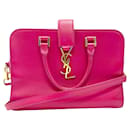 Bolsa de couro rosa Saint Laurent