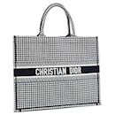 Christian Dior Black and White Canvas Tote Bag