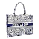 Christian Dior Blue Canvas Tote Bag