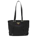 Prada Nylon- und Leder-Tote-Bag