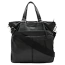 Bolsa tote de couro preto Prada