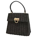 Salvatore Ferragamo Black Handbag Gancini DV-21 3403