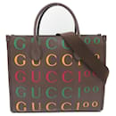 Bolsa tote 2Way em canvas GG marrom Gucci