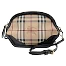 Burberry Leather and Coated Canvas Shoulder Bag