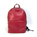 Mochila de couro vermelho Gucci