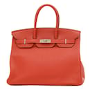 Hermes Birkin 35 Handbag in Togo Rouge Kazak - Hermès