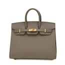 Hermes Birkin 25 Handbag in Etain - Hermès