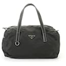 Prada Tessuto Nylon Saffiano Leather Shoulder Bag