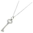 Tiffany & Co. K18WG White Gold Oval Key Necklace