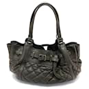 Braune Leder-Tote von Burberry