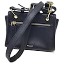 Bally Navy Leder Schultertasche