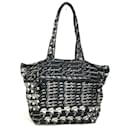 Bolso tote de tela negra Chanel