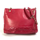 Chanel Vintage Red Leather Shoulder Bag