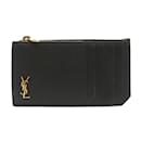 Saint Laurent Black Leather Card Wallet