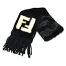 Fendi FF Zucca Fur Fringe Scarf