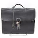 Hermes Black Leather Briefcase - Hermès