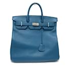 Hermes Blue Leather Handbag - Hermès