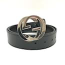 Ceinture en cuir noir Gucci 114984