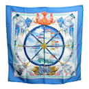 Hermes Blue Silk Scarf - Hermès