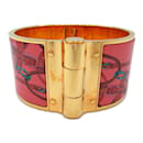 Hermes Charniere Bangle in Pink Gold Plated Enamel - Hermès