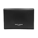 Saint Laurent Black Leather Card Wallet