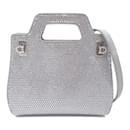 Sac à épaule en cuir gris Salvatore Ferragamo