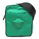 Bolsa de ombro de nylon verde Versace