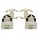 Chanel Matelasse Gold Stud Earrings