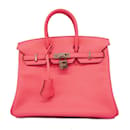 Sac à main Hermes Birkin 25 en Rose Azalee - Hermès