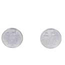 Hermes Exlibris TPM Silver Stud Earrings - Hermès