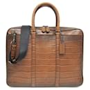 Coach Metropolitan Slim 25991 Leather Briefcase