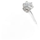 Tiffany Platinum Solitaire Diamond Band Ring - Tiffany & Co