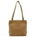 Bolso tote Chanel Coco Mark en cuero camel