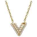 Louis Vuitton Collier Essential V Pearl Necklace