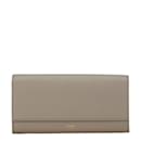 Celine Large Flap Wallet in Gray Leather - Céline